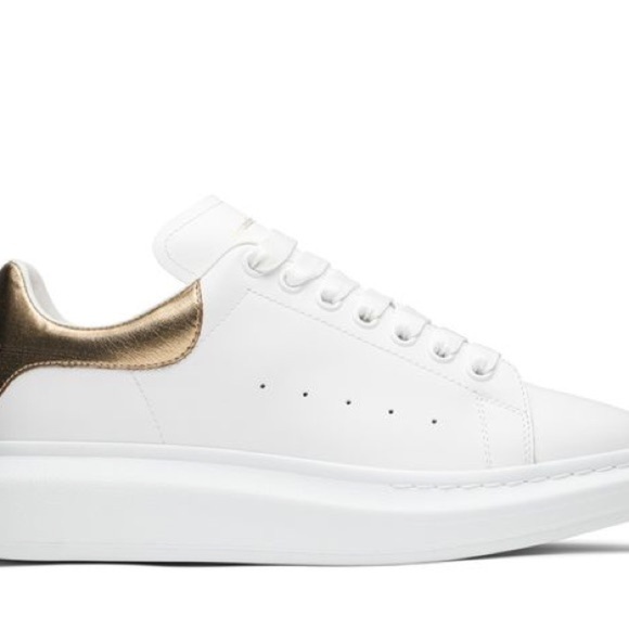 Alexander McQueen Oversized Sneaker 'White/ Gold' Men’s - Picture 1 of 7